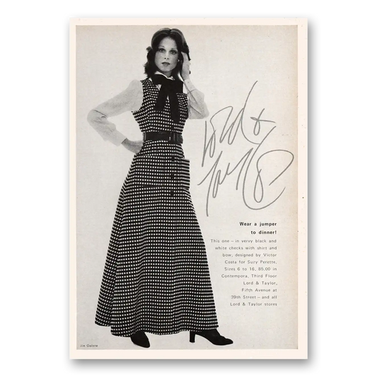 1971 Lord & Taylor Wear a Jumper to Dinner Vintage Magazine Print Ad