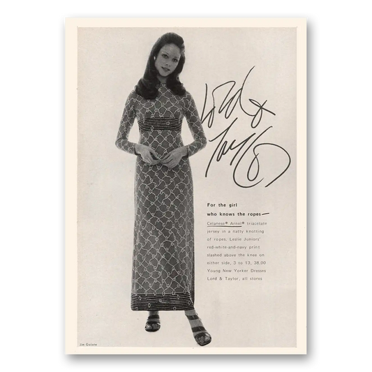 1971 Lord & Taylor Girl Who Knows the Ropes Vintage Magazine Print Ad