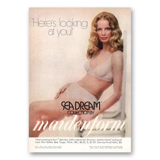 1971 Maidenform Undergarments Sea Dream Collection Vintage Magazine Print Ad