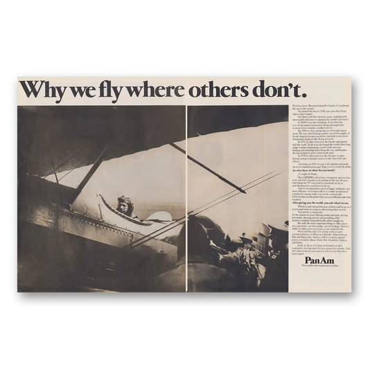 1971 Pan Am Why We Fly Where Others Don't Vintage Magazine Print Ad