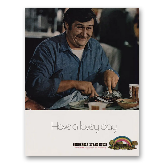 1971 Ponderosa Steak House Have Lovely Day Vintage Magazine Print Ad