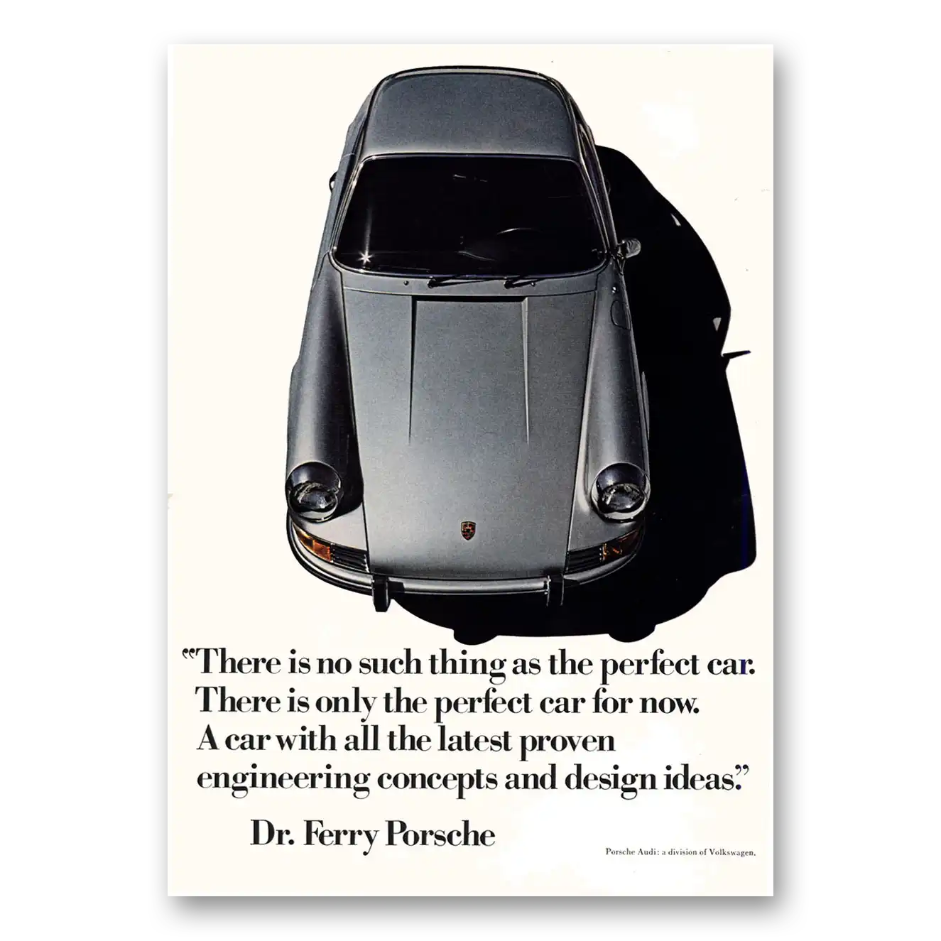 1971 Porsche No Such Thing Perfect Car Dr Ferry Porsche Vintage Magazine Print Ad