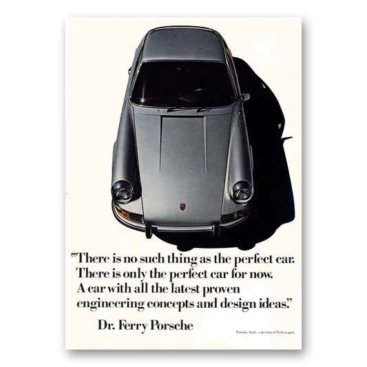 1971 Porsche No Such Thing Perfect Car Dr Ferry Porsche Vintage Magazine Print Ad