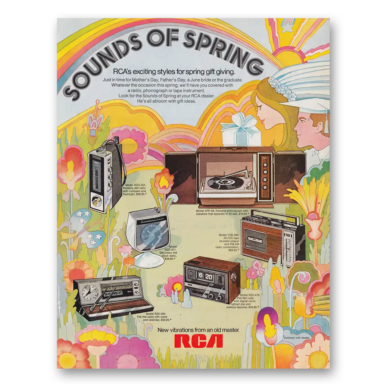 1971 RCA Radios Sounds of Spring Vintage Magazine Print Ad