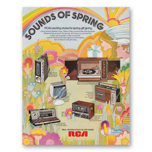 1971 RCA Radios Sounds of Spring Vintage Magazine Print Ad