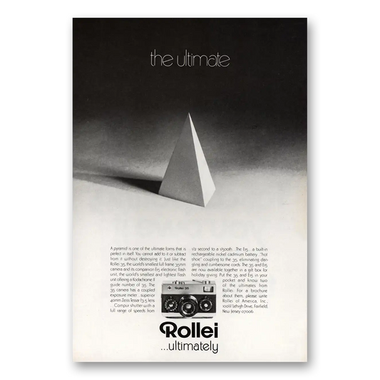 1971 Rollei Camera The Ultimate Vintage Magazine Print Ad