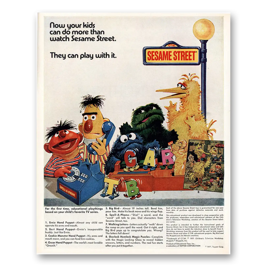 1971 Sesame Street Toys They Can Play With It Vintage Magazine Print Ad