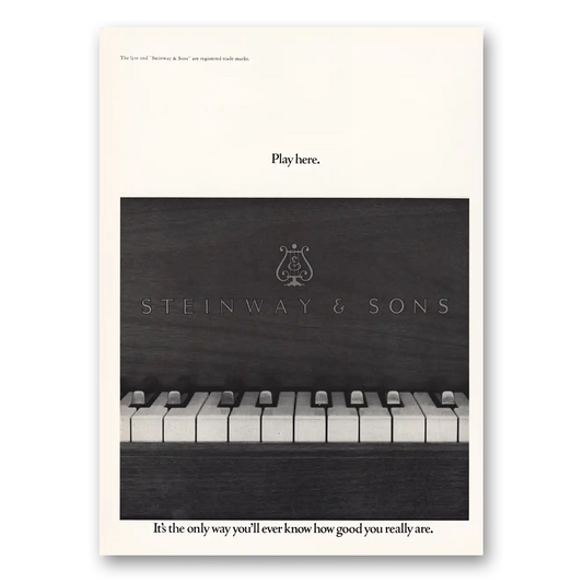 1971 Steinway Piano Play Here The Only Way Ever Know Vintage Magazine Print Ad