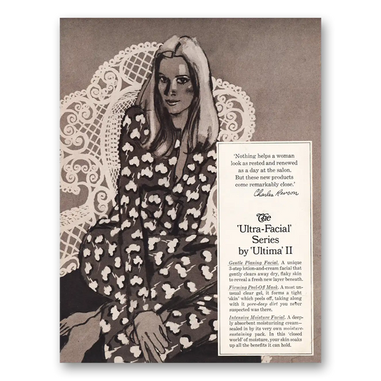 1971 Ultima II Ultra Facial Series Vintage Magazine Print Ad