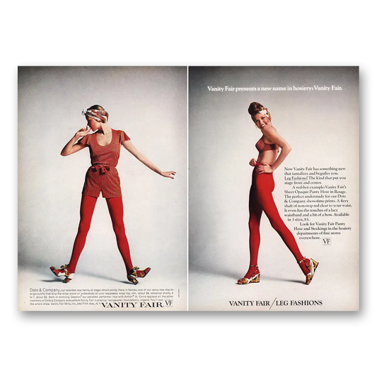 1971 Vanity Fair Leg Fashions Vintage Magazine Print Ad