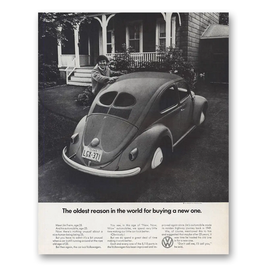 1971 Volkswagen Beetle Oldest Reason In the World for Buying Vintage Magazine Print Ad