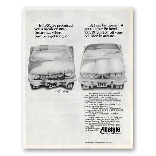 1972 Allstate Insurance We Promised Vintage Magazine Print Ad