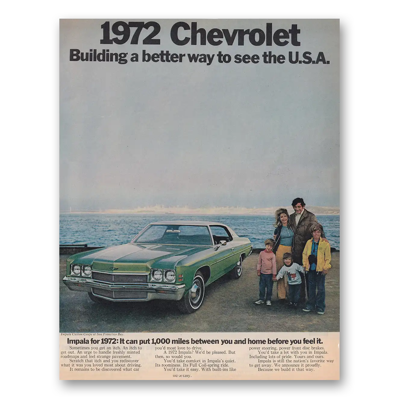 1971 Chevrolet Impala Building a Better Way to See the USA Vintage Magazine Print Ad