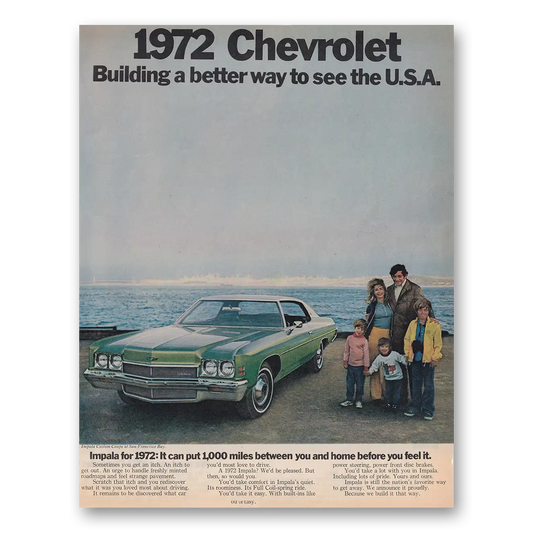 1971 Chevrolet Impala Building a Better Way to See the USA Vintage Magazine Print Ad