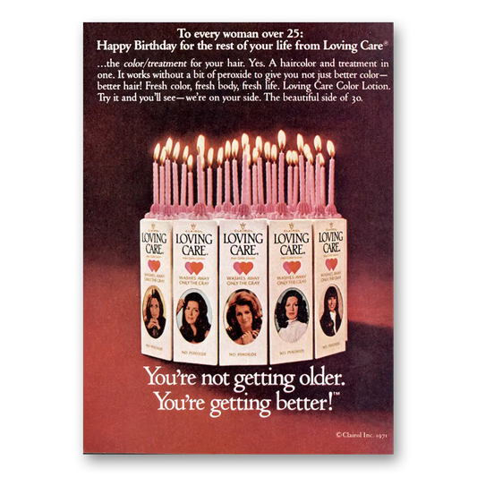 1972 Clairol Loving Care To Every Woman Over 25 Vintage Magazine Print Ad