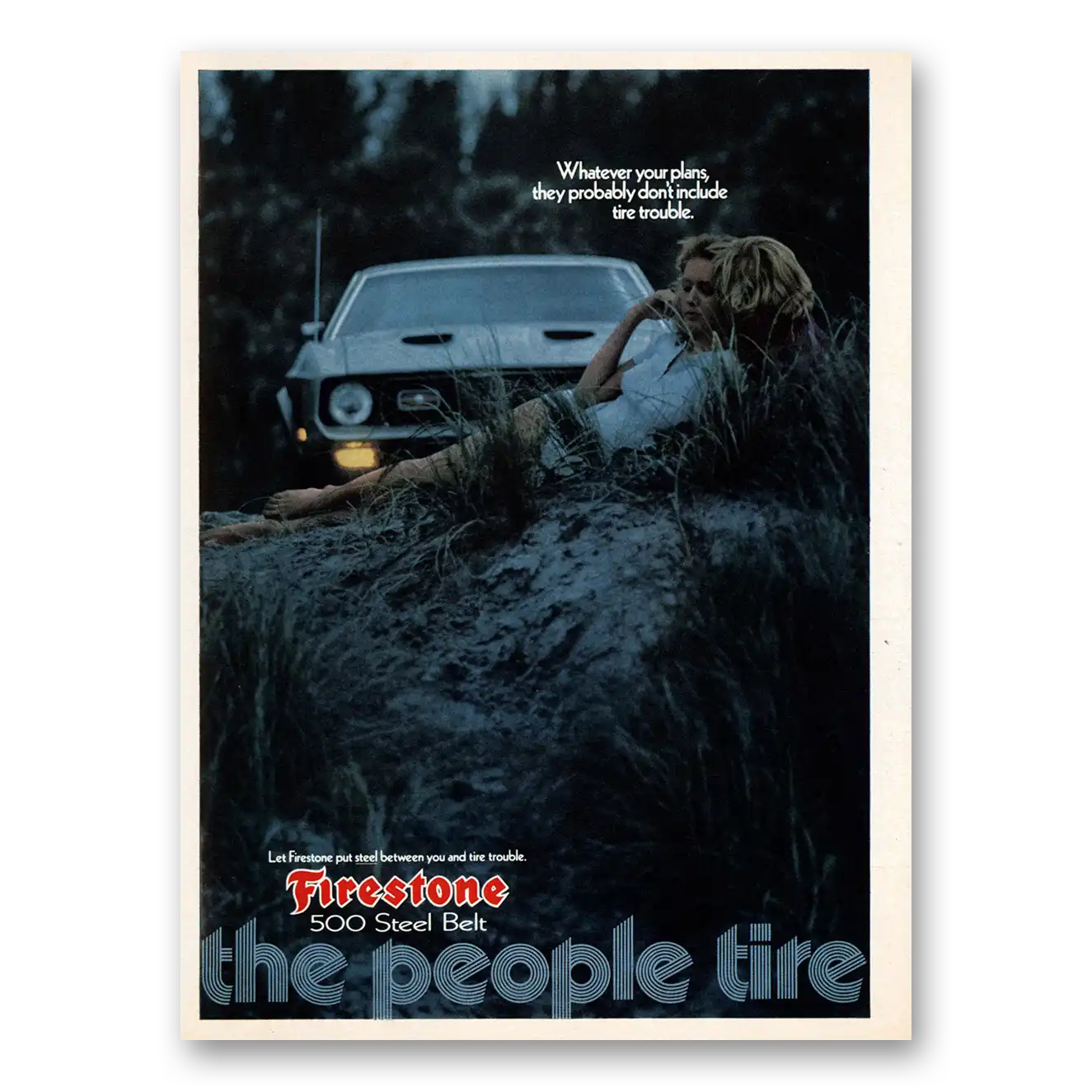 1972 Firestone Tires People Tire Vintage Magazine Print Ad