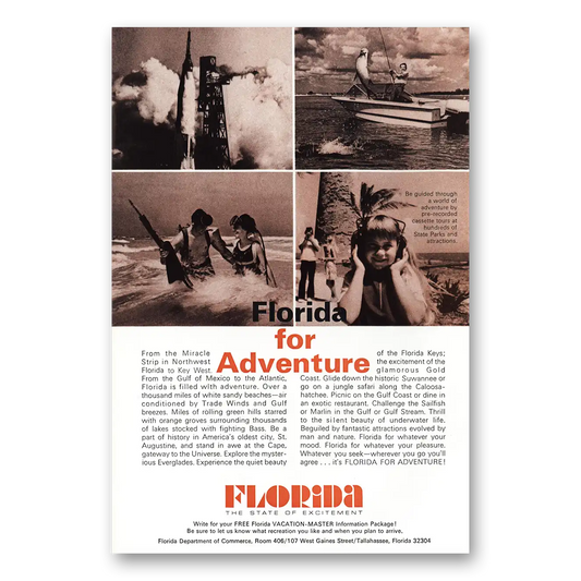 1972 Florida Adventure Miracle Strip Northwest Vintage Magazine Print Ad