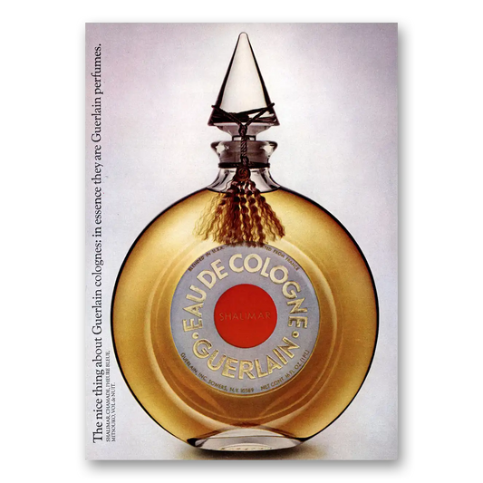 1973 Eau De Guerlain Perfume Nice Thing About Vintage Magazine Print Ad