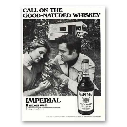 1972 Imperial Whiskey Good Natured Winnebago Vintage Magazine Print Ad