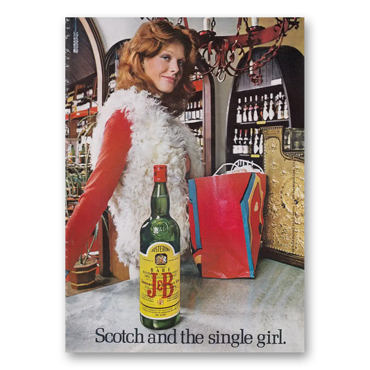 1972 J&B Scotch Whisky Scotch and the Single Girl Vintage Magazine Print Ad