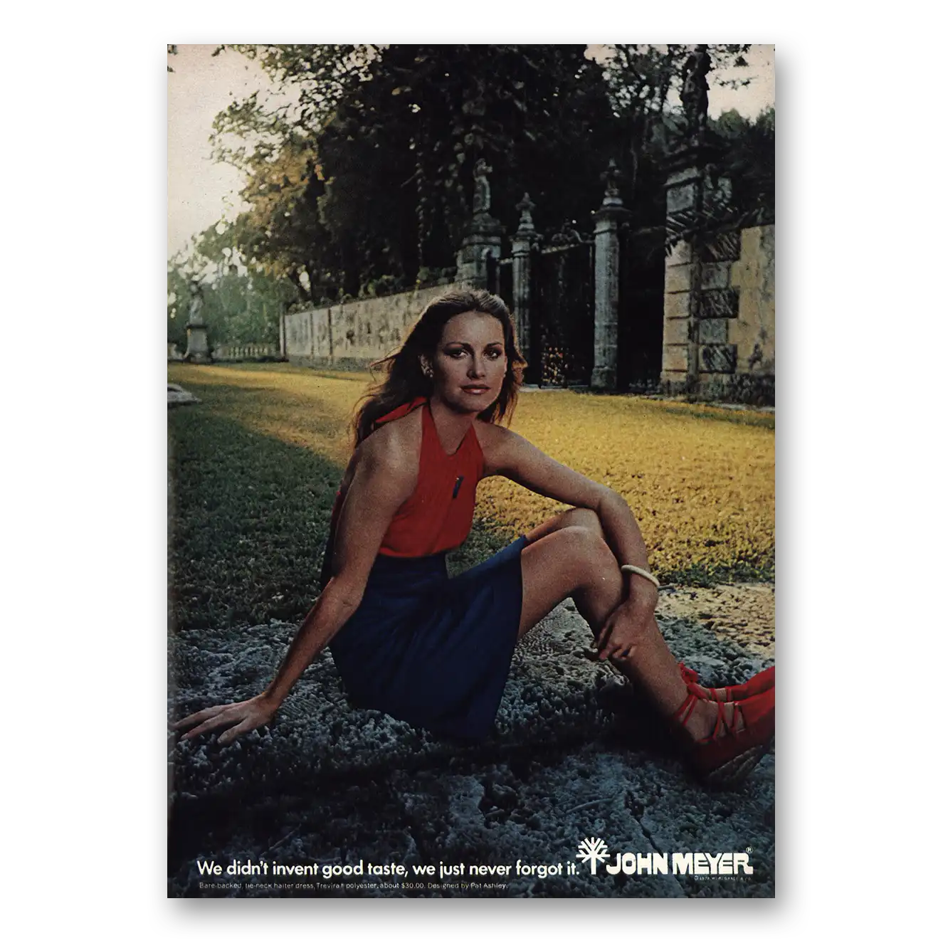 1972 John Meyer Fashion We Didn’t Invent Good Taste Vintage Magazine Print Ad