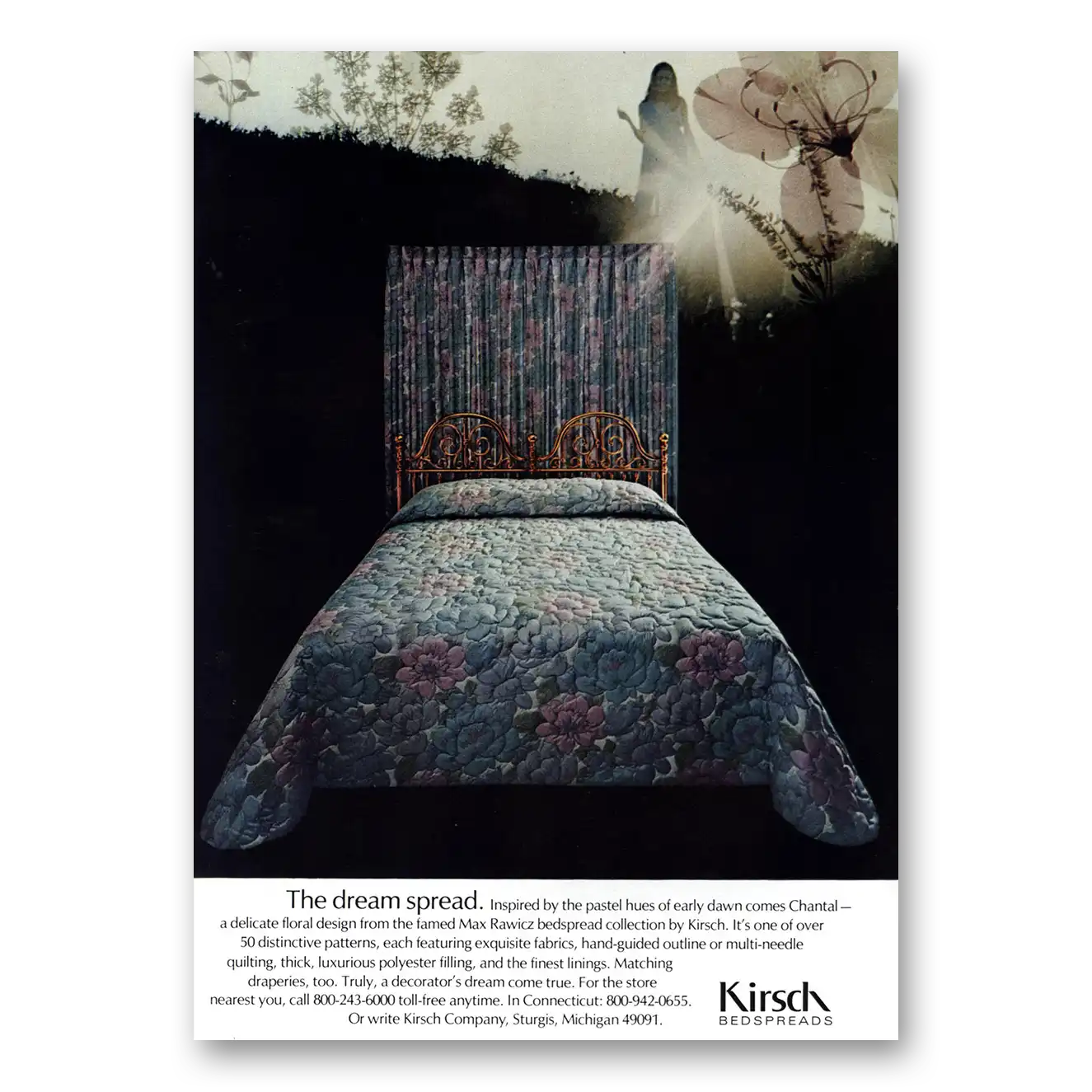 1972 Kirsch Bedspreads Dream Spread Vintage Magazine Print Ad