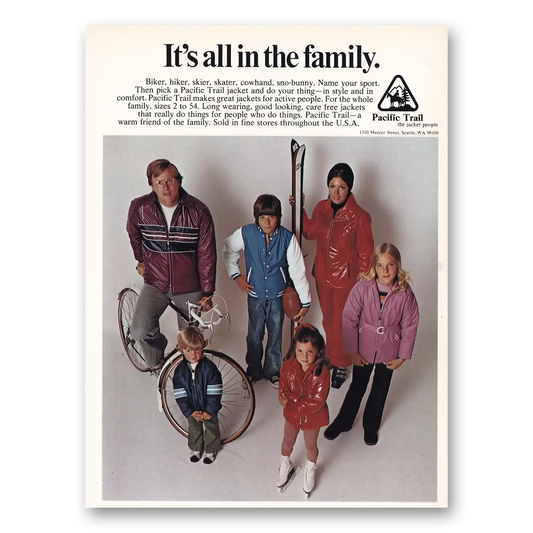 1972 Pacific Trail Jackets All In the Family Vintage Magazine Print Ad