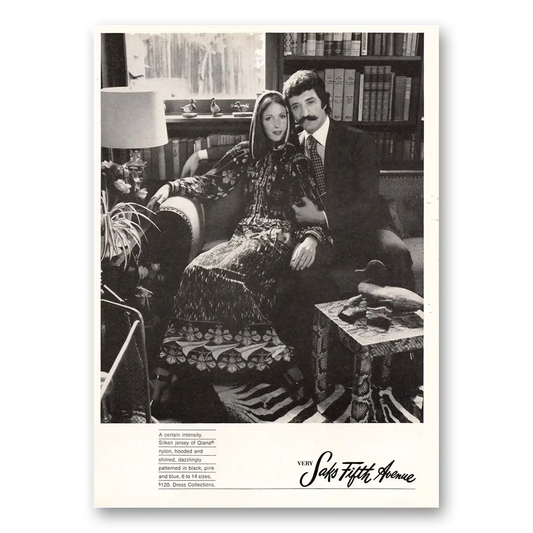 1972 Saks Fifth Avenue Certain Intensity Vintage Magazine Print Ad