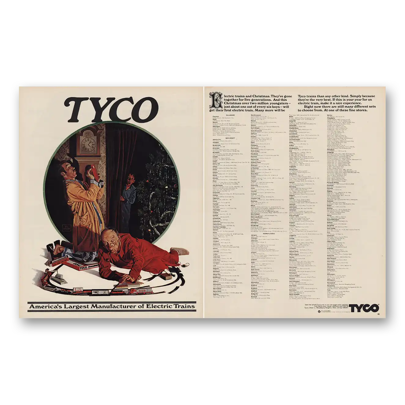 1972 Tyco Electric Trains Americas Largest Manufacturer of Electric Trains Vintage Magazine Print Ad