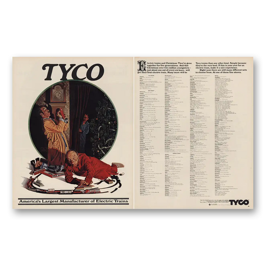 1972 Tyco Electric Trains Americas Largest Manufacturer of Electric Trains Vintage Magazine Print Ad