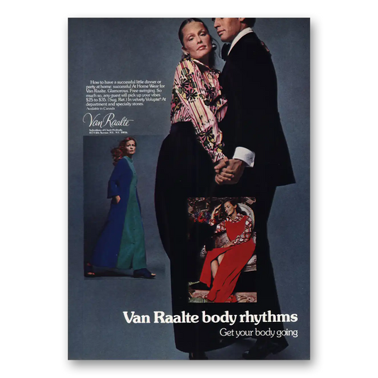 1972 Van Raalte Body Rhythms Vintage Magazine Print Ad