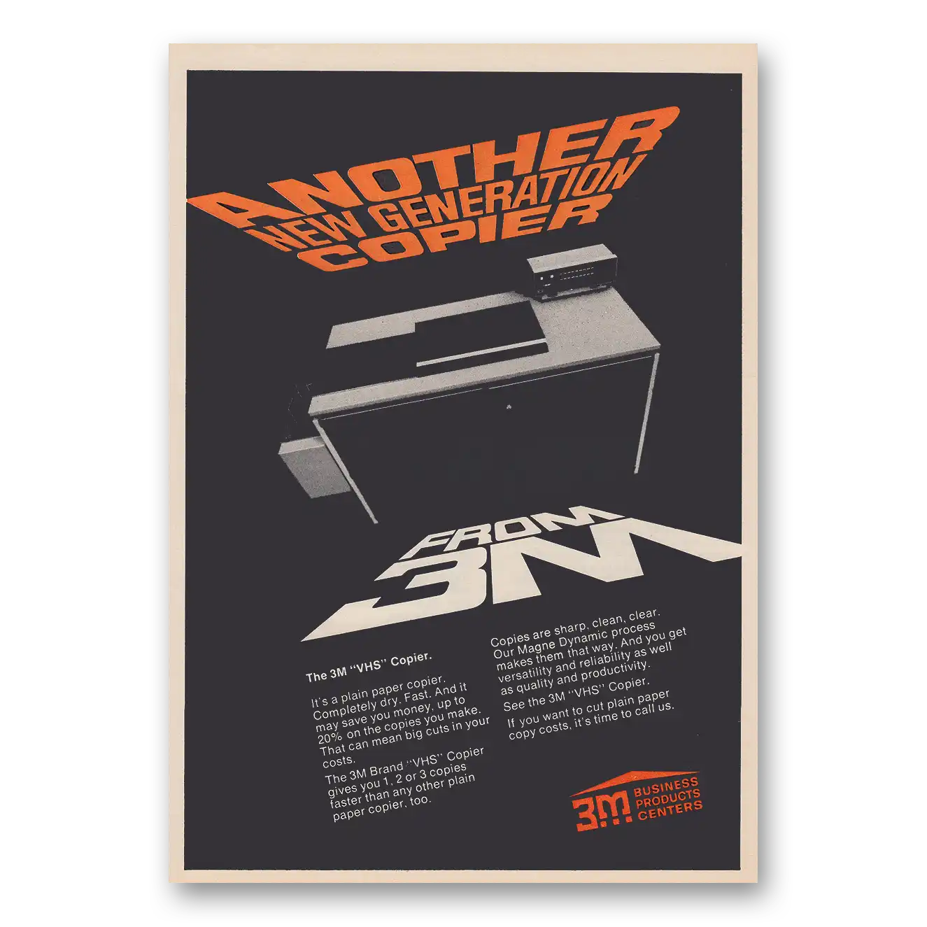 1973 3M Copier Another New Generation Copier Vintage Magazine Print Ad