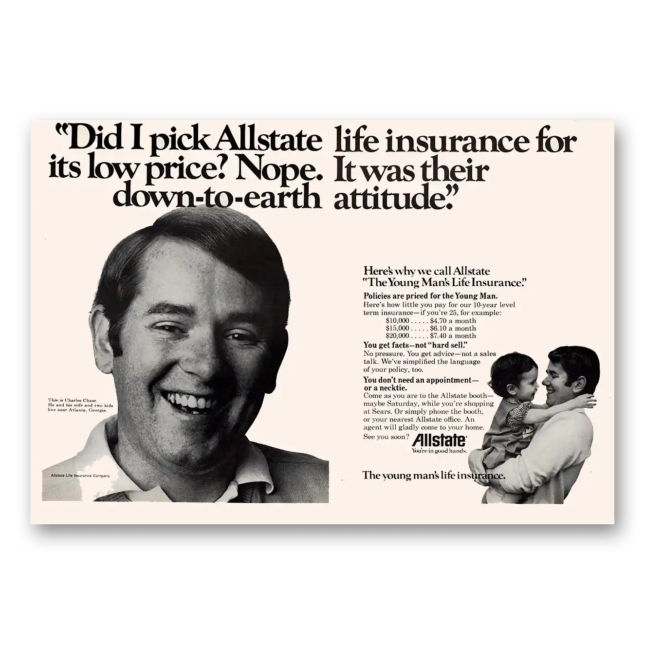 1973 Allstate Insurance Did I Pick Allstate Vintage Magazine Print Ad