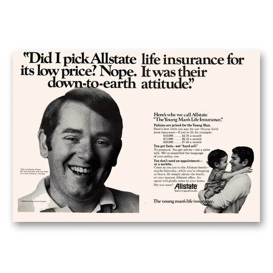 1973 Allstate Insurance Did I Pick Allstate Vintage Magazine Print Ad