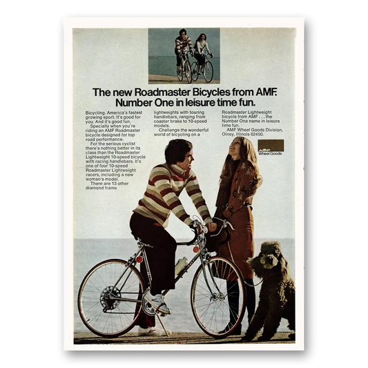 1973 Roadmaster Bicycles Number One In Leisure Time Fun Vintage Magazine Print Ad