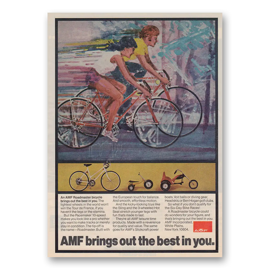 1973 Roadmaster Bicycles Lightest Wheels Vintage Magazine Print Ad