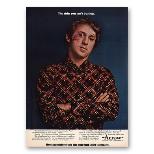 1973 Arrow Shirts Shirt You Can't Beat Up Vintage Magazine Print Ad