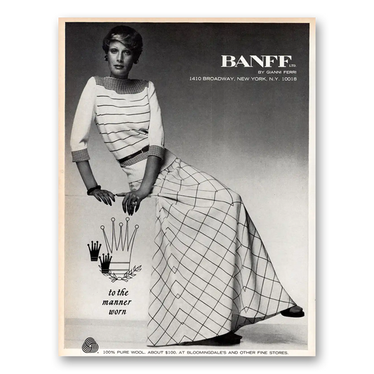 1973 Gianni Ferri Banff To the Manner Worn Vintage Magazine Print Ad