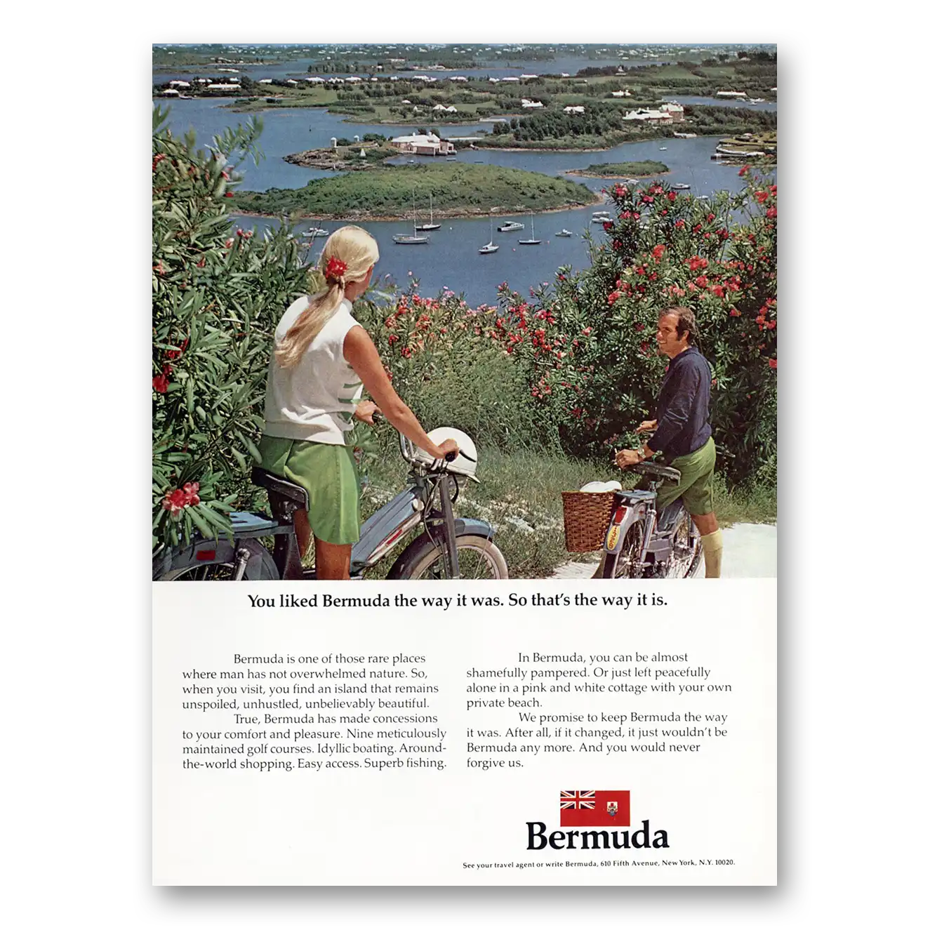 1973 Bermuda You Liked Bermuda The Way It Was Vintage Magazine Print Ad