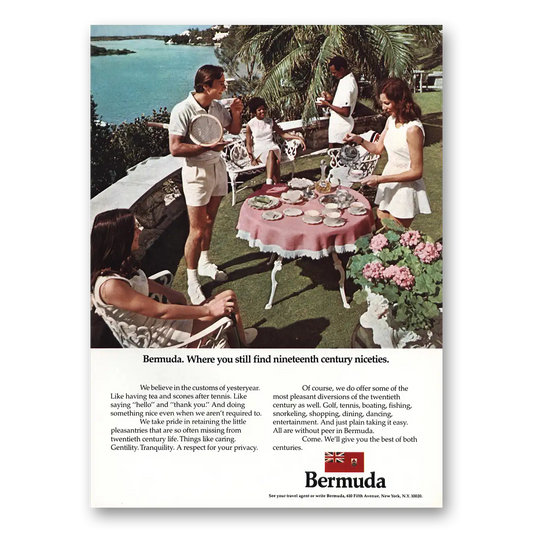 1973 Bermuda Nineteenth Century Niceties Vintage Magazine Print Ad