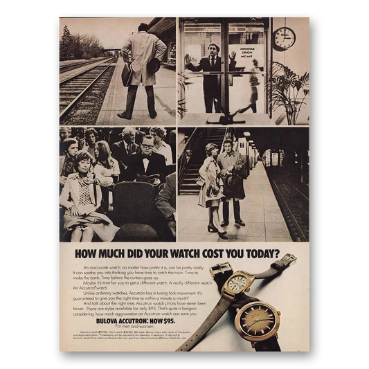 1973 Accutron Watch Cost You Today Vintage Magazine Print Ad