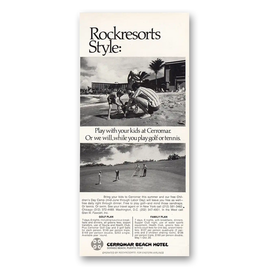 1973 Cerromar Beach Hotel Puerto Rico Rockresorts Style Vintage Magazine Print Ad