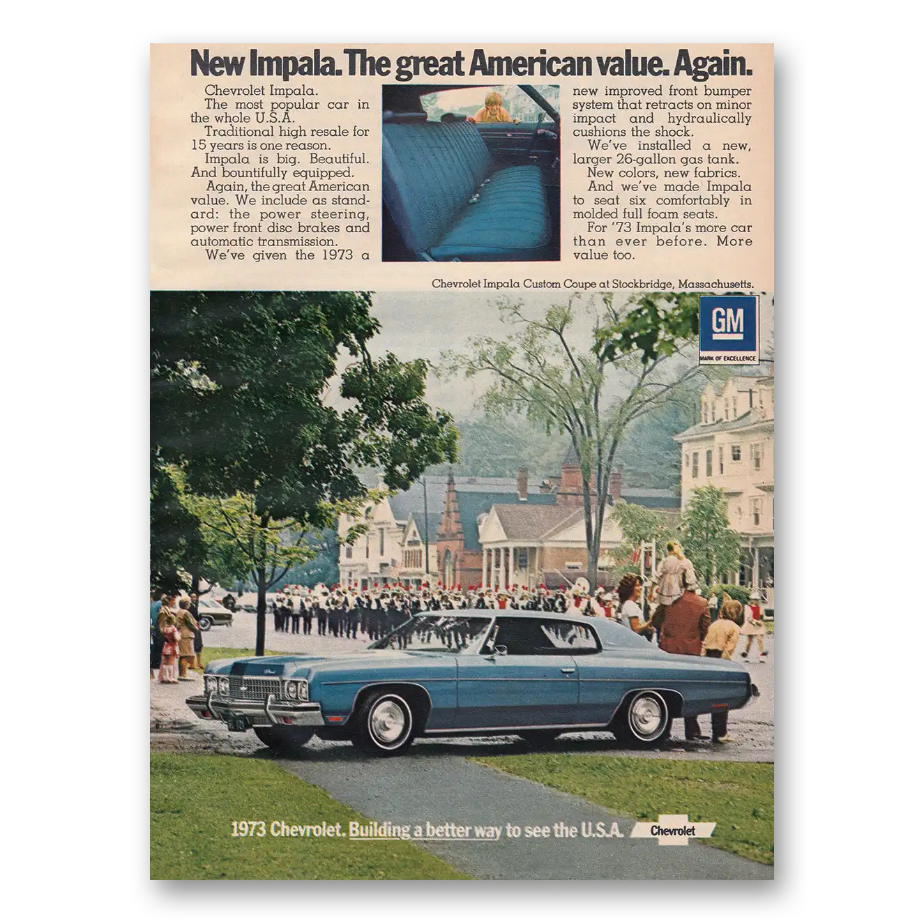 1972 Chevrolet Impala Great American Value Again Vintage Magazine Print Ad