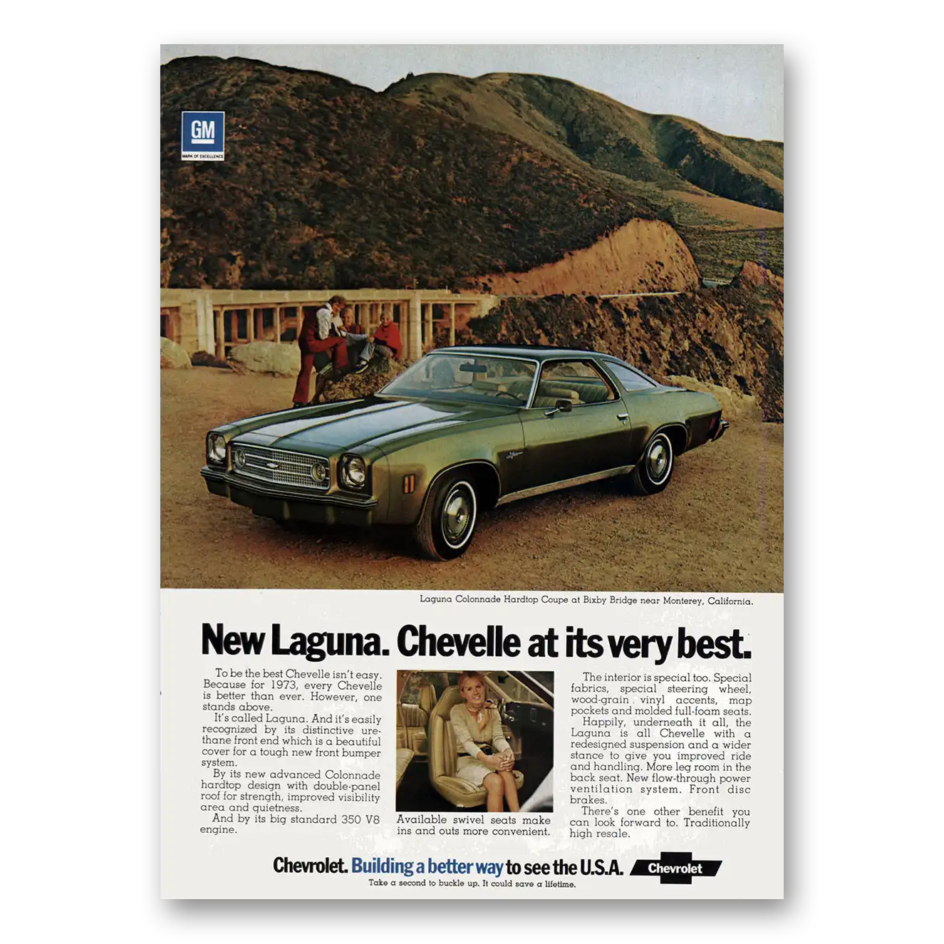 1973 Chevrolet Chevelle Laguna At Its Very Best Vintage Magazine Print Ad