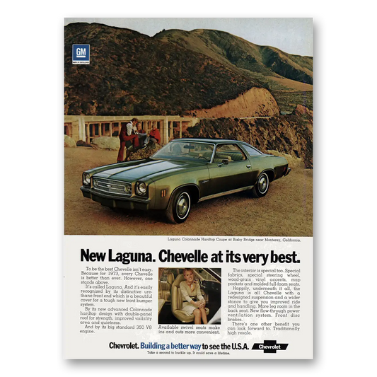 1973 Chevrolet Chevelle Laguna At Its Very Best Vintage Magazine Print Ad