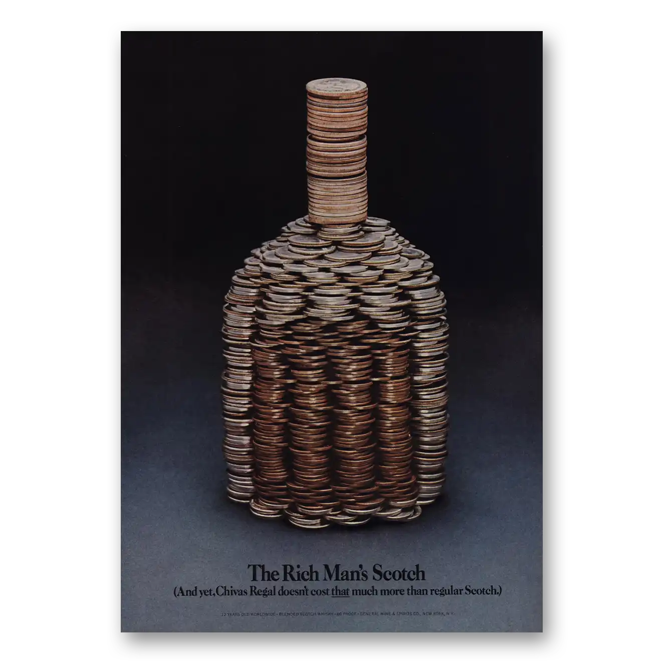 1973 Chivas Regal Rich Mans Scotch Vintage Magazine Print Ad