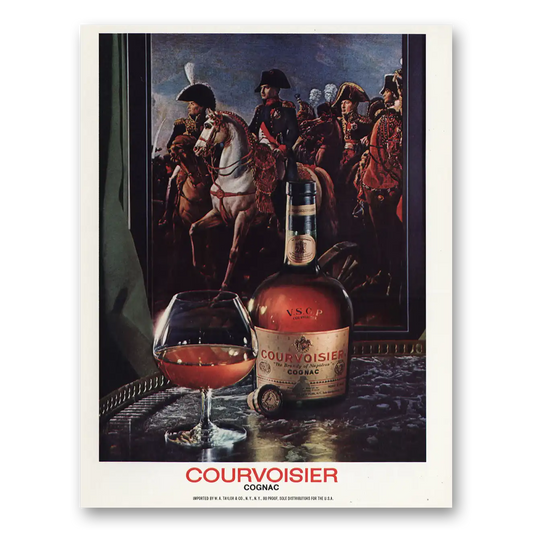 1973 Courvoisier Napoleon Horse Vintage Magazine Print Ad