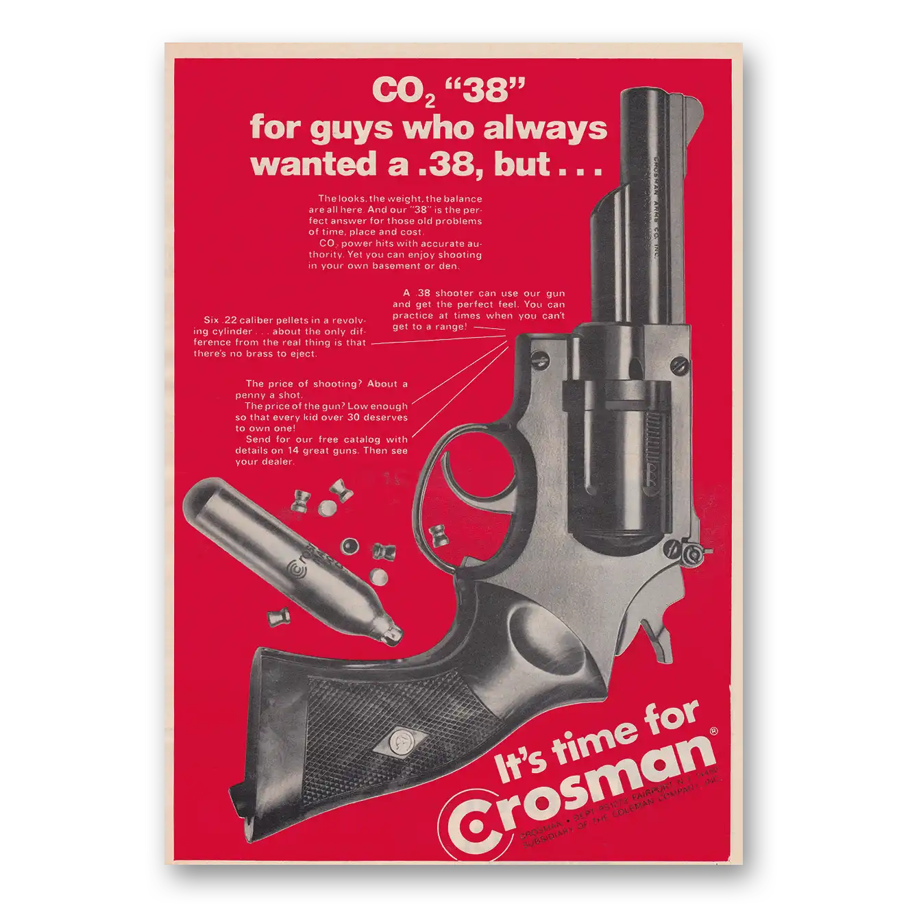 1973 Crosman For Guys Who Always Wanted 38 Vintage Magazine Print Ad