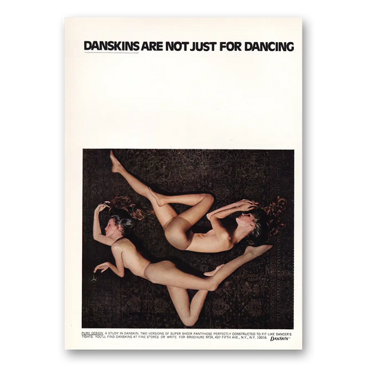 1973 Danskins Pure Design Vintage Magazine Print Ad