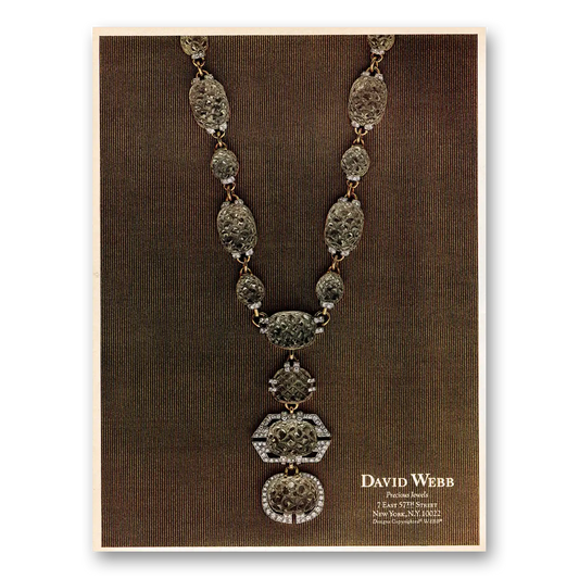 1973 David Webb Precious Jewels Vintage Magazine Print Ad